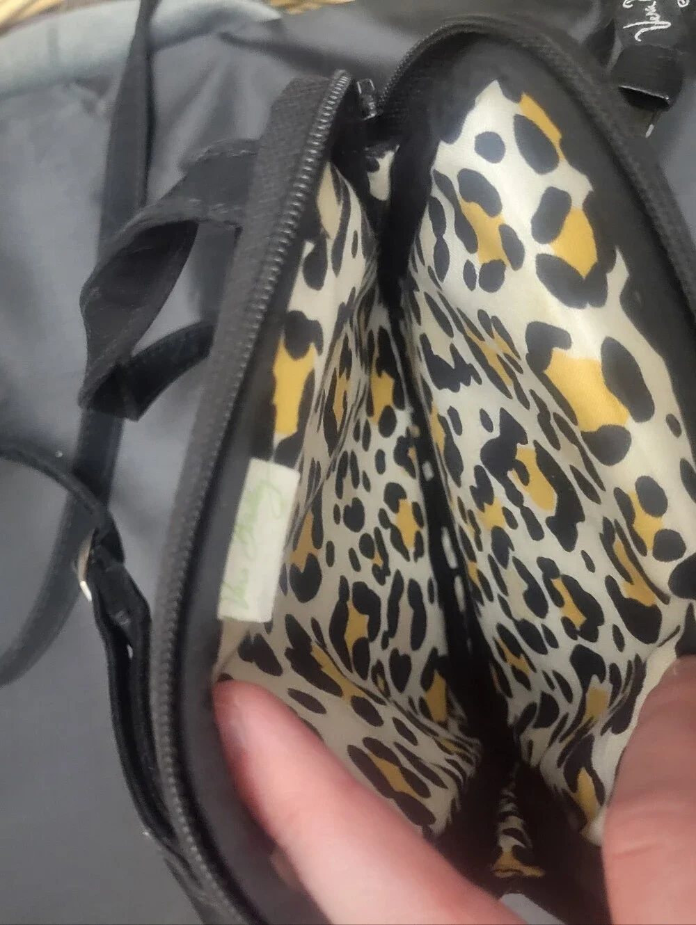 Vera Bradley Black Quilted Messenger Crossbody
